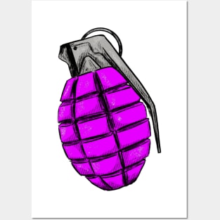 pink grenade. Posters and Art